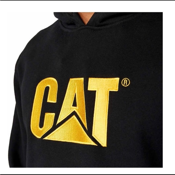 CAT Men Hooded Sweatshirt - BLACK - Picture 4 of 5
